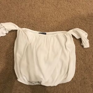 brandy melville white off shoulder top